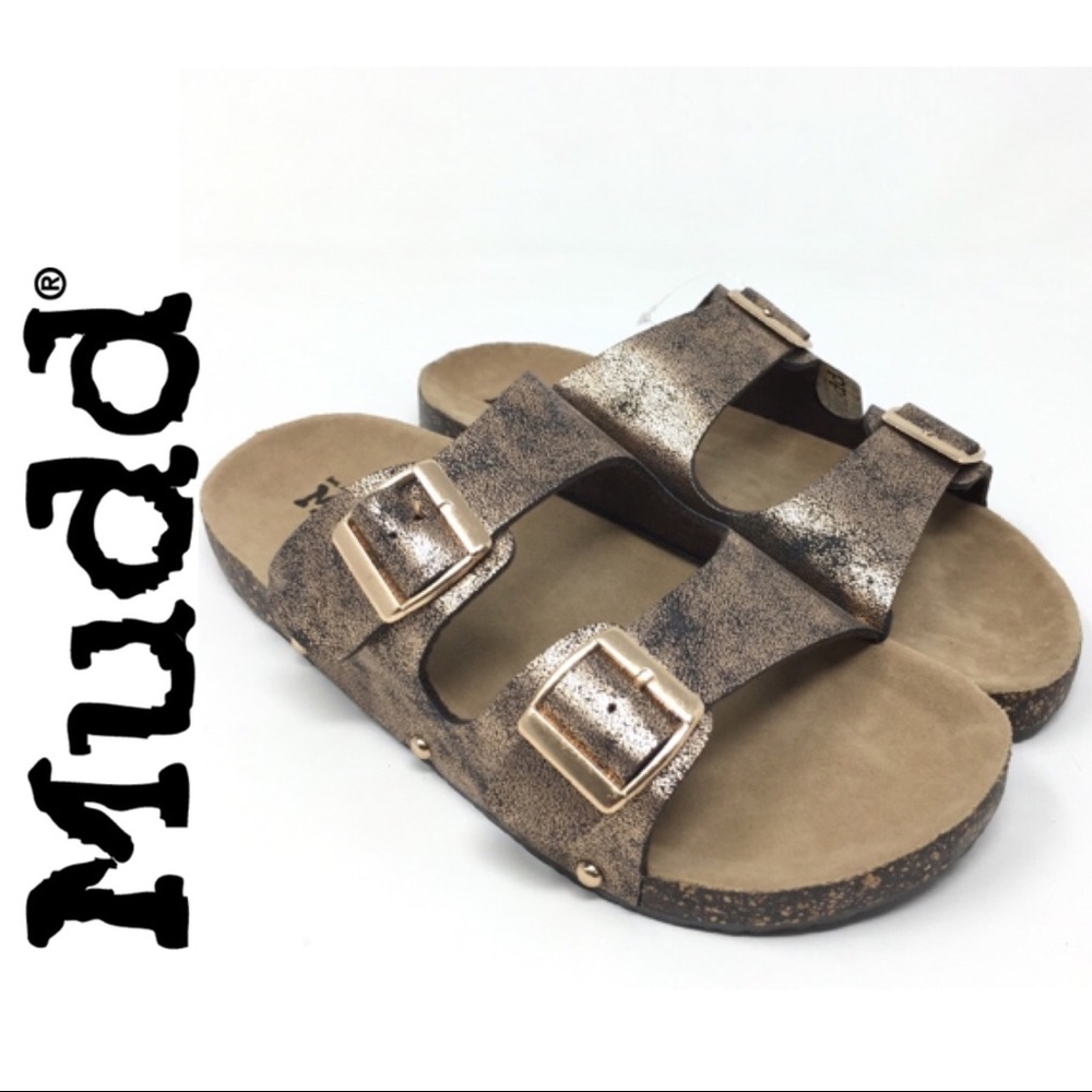 Mudd Double Buckle Slides